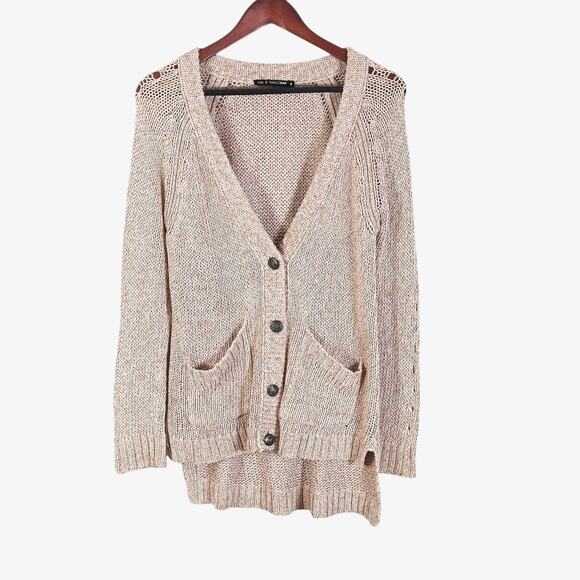 rag & bone Sweaters - Rag and Bone Women's Knit Cardigan Coastal Boho Sweater Pale Pink Button Small